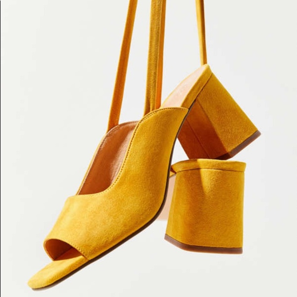 UO Yellow Suede Heel